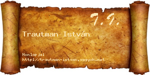 Trautman István névjegykártya