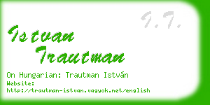 istvan trautman business card