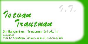 istvan trautman business card